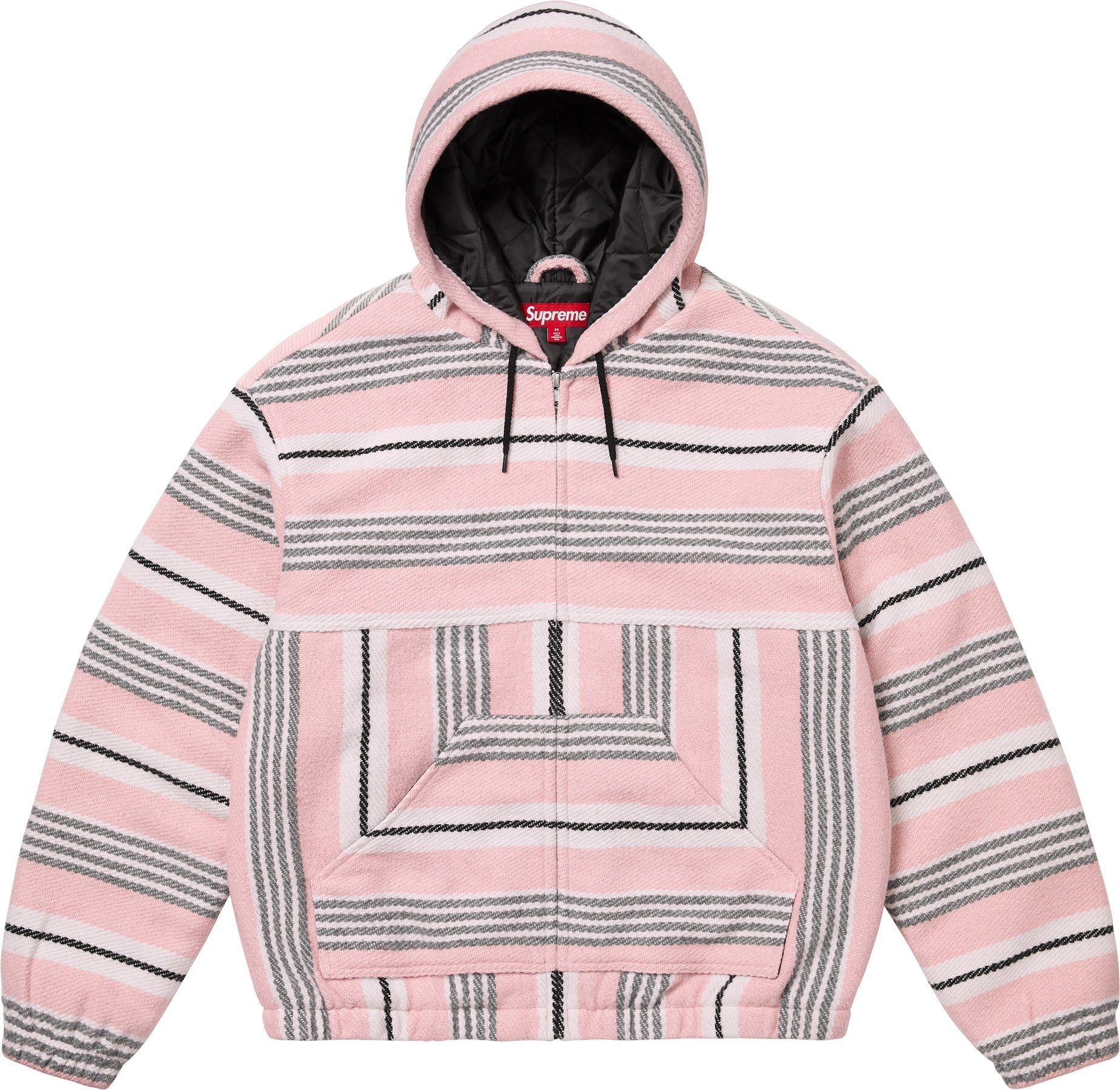Woven Stripe Hooded Jacket view 8